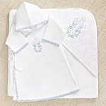 Крестильный набор "Голубой лучик" с полотенцем