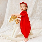 Льняной комбинезон Безе красный