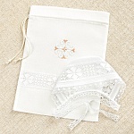 Мешочек для крестильных принадлежностей "Кудрявый крест"