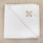 Крестильное полотенце с уголком "Бежевый вьюнчик" 