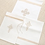 Мешочек для крестильных принадлежностей "Бежевый крест"