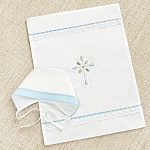 Крестильный набор для мальчика "Василёк" с полотенцем