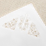 Тёплая крестильная пеленка с вышивкой "Лучик"