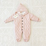 Утепленный комбинезон  "Остин" с капюшоном, светло-розовый