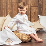 Крестильный комплект "Михаил" для мальчика с пеленкой-крыжмой