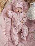 Вязаный комплект "Теплуша", пудра