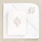 Крестильный набор для девочки "Анна" с полотенцем