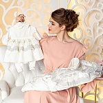 Комплект на выписку "Тезоро" молочный для девочки