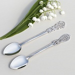 Серебряная ложка "Ажурный крест"