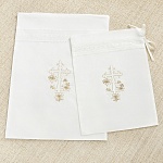 Мешочек для крестильных принадлежностей "Крест с лилиями"