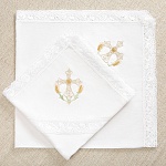 Пеленка кружевная "Крест в колосьях