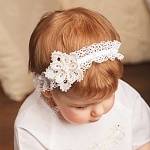 Повязка бело-золотая "София"