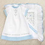 Крестильный комплект "Незабудка" для девочки с крыжмой