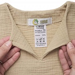 Детский летний костюмчик из муслина Самурай бежевый