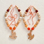 Слингобусы Котенок, деревянно-вязаная игрушка