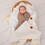 Вязаный кокон для новорожденного Loom капучино