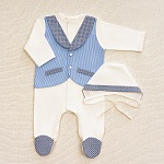 Костюмчик/комплект с уголком Денди яркая полоска