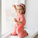 Льняной комбинезон Ветерок лосось