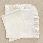 Крыжма с уголком для крещения девочки "Анастасия"