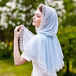 Платок с капюшоном "Голубка" для храма