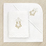 Детский крестильный набор "Золотая лоза" с полотенцем