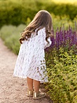 Платье Веточки лаванда муслин