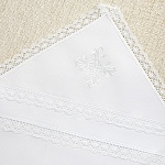 Пеленка с капюшоном "Классика" для крещения ребенка