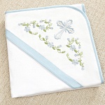 Тёплая крыжма с уголком для крещения "Василек"