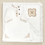 Махровое кружевное полотенце "Яблочный и медовый Спас"