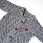 Вязаный текстурный комбинезон Серый