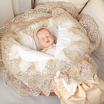 Комплект на выписку мальчика "Самия" бежевый