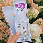 Серебряная тактильная ложка "Ангел"