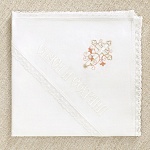 Пеленка для крещения с вышитым капюшоном Спаси и сохрани