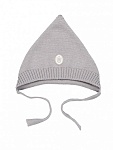 Вязаная шапочка "Гном", серая