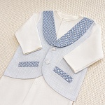 Костюмчик/комплект с уголком Денди нежные ромбы