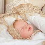 Комплект на выписку мальчика "Самия" бежевый