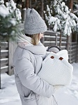 Вязаный конверт-плед "Universal" белый/молочный
