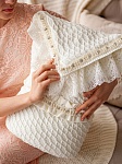 Вязаный комплект на выписку "Жемчуг" молочный
