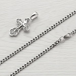 Серебряная цепочка ПГ 0,8 черненая