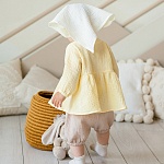 Костюмчик из муслина Дуэт бежево-желтый для девочки