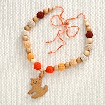 Слингобусы Котенок, деревянно-вязаная игрушка