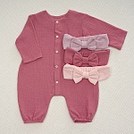 Комбинезон Облачко ягодный из муслина